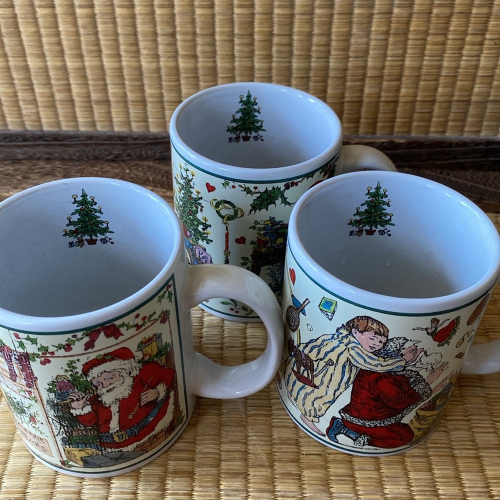 🎅🏼CERTIFIED INTERNATIONAL CORP: Vintage Christmas Mugs- Set of 3- 12 oz - Picture 6 of 7